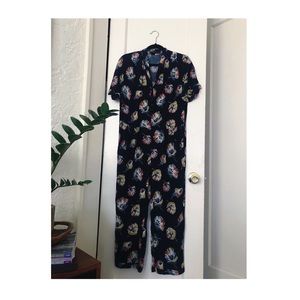 ZARA floral jumpsuit